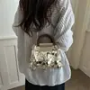 Bolso Cruzado Elegante y de Moda con Lentejuelas, de un Solo Hombro, con Textura Sencilla, Nuevo Bolso Pequeño Cuadrado de Moda para Mujer Primavera 2026