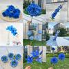 Flor artificial azul real de alta gama 2024, nuevo material floral para bodas, fondo para bodas, accesorios para arreglos florales.
