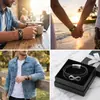 Pulsera Estilo Retro Símbolo Infinito para Hombre Acero Inoxidable Cuerda de Cuero Pulsera Trenzada Multicapa Regalo del Día del Padre