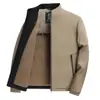 Chaqueta Gruesa NN para Hombre con Forro de Felpa y Cuello Alto Nueva Colección Otoño/Invierno 2025 Ropa para Hombre Abrigo Cálido para Hombre de Mediana Edad