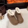 2026 Nuevo Modelo Zapatos de Algodón del Noreste Botas Cortas Engrosadas Forradas de Lana Invierno Impermeables Cálidas Antideslizantes Suela Gruesa Botas de Nieve Cálidas para Mujer