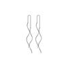 Nalan Plata S925 Simple Línea de Onda de Verano Aretes de Cadena Larga Elegantes de Estilo Japonés y Coreano G5791