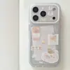 Estuche de etiqueta esmerilada Rilakkuma adecuado para iPhone 17/18 Pro Max, soporte coreano Apple 16, 15P lindo