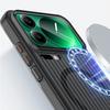 Adecuado para Xiaomi 17Promax Funda de Teléfono Magnética Corrugada, Rojo Mate Rice K80P Rejilla Anti-Caídas Funda Protectora M14U