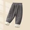 Uniforme Escolar Esencial Otoño e Invierno Pantalones de Algodón para Niños Pantalones Térmicos Cálidos para Niños Leggings Gruesos de Forro Polar de Tres Capas para Niñas
