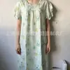 Vestido de Algodón y Seda para Mujer, Verano Manga Corta, Moderno y Elegante, Dobladillo Ancho Camisón, Estilo Mamá Joven, Modelo 2025