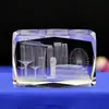 Trofeo de Cristal Luminoso Creativo Logo de Empresa Recuerdo de Aniversario Luz Nocturna LED Personalizada Adornos de Tallado Interior
