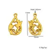 Colgante de Animales Oso Leopardo Caracol Pingüino Chapado en Acero Inoxidable 18K para Collar Pulsera DIY Accesorios de Joyería de Acero de Titanio