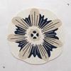 Tapete de Caxemira Simples com Formato Especial de Flor Decoração para Sala de Estar Doméstica Resistente à Sujeira Antiderrapante Manta para Sofá Manta de Cabeceira para Quarto