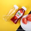Botella de Miel de Plástico Botella de Kétchup Botella de Salsa de Tomate Botella de Jugo de Mariscos 600g Botella de Miel con Válvula de Silicona TG53190