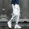 Esportes Nacional Moda Macacões Dos Homens Costura Com Cordão Calças Meninos ins Solto Hip-Hop Moda Marca Calças Casuais Finas