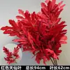 Arte Floral para Casamento Flor Vermelha Material de Fundo Decoração Ikebana Rosa Eucalipto Arranjo para Sala de Estar Interna