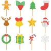 Decoración de pastel de Navidad transfronteriza arreglo de banderitas pequeñas adorno para pastel de muñeco de nieve navideño personalización al por mayor