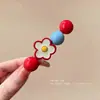 Pinza para el pelo de niños para Año Nuevo con lazo, Pinza de tela de alta gama para flequillo lateral para niñas pequeñas, Accesorio para el pelo rojo de otoño e invierno