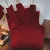 Suéter de capa base de cuello alto otoño e invierno nuevo estilo top de cuello de pelo jersey de manga larga tejido elegante ajuste ceñido tejido de punto blanco