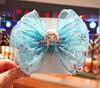 2024 Nuevo Malla Estilo Coreano Doble Capa Mariposa Grande Horquilla para el Cabello de Niñas Princesa Parte Trasera de la Cabeza Azul Accesorios para el Cabello de Niños