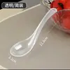 Cucharas Desechables, Plástico Espesado y Endurecido, Cucharas para Sopa de Grado Alimenticio, Empaque para Llevar, Cucharas para Postre de Polvo de Hielo, Empaquetadas Individualmente