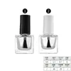 Botellas Transparentes Redondas y Cuadradas para Esmalte de Uñas 5ml 10ml 15ml Botellas de Vidrio para Cosméticos con Tapa y Pincel