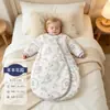 Saco de Dormir para Bebê Bibibay, Algodão Bambu Classe A, Espessado para Primavera, Outono e Inverno, Temperatura Constante, Cobertor Anti-Chute Tudo-em-Um para Recém-Nascidos