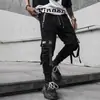 Overol para Hombre con Pie de Tobillo Marea Nacional Calle Alta Funcional Calle Americana Hip Hop Marca de Moda Pantalones de Moda con Múltiples Bolsillos Oscuros