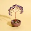 Tigela do Tesouro Mais Vendida Base para Xícara de Chá Árvore da Fortuna de Cristal Ornamento de Mesa Árvore Atrai-Dinheiro de Cristal Artesanato Criativo Feito à Mão