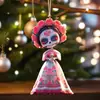 Colgante de Novia Fantasma Estilo Gótico Punk Cuerda Dorada Acrílica Colgante Decoración Fiesta de Halloween Producto Nuevo Transfronterizo