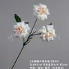 Nova Flor Rosa de Pétalas Dobráveis com 3 Cabeças para Salão de Casamento Hotel Decoração Suave Vitrine de Flores Parede de Fundo Flor Artificial Transfronteiriça