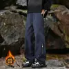 Calças esportivas casuais funcionais slim-fit personalizadas/de outono para homens e mulheres, calças retas cleanfit da moda americana high street