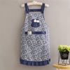 Moda Estilo Coreano Nuevo Algodón Cocina Delantal de Cocina Lindo Resistente al Desgaste Trabajo Catering Especial Mono Manga Larga