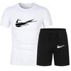 Verano Nuevo Set de Camiseta de Manga Corta para Hombre + Shorts de Playa Estampado Ropa Deportiva Traje de Dos Piezas a la Moda
