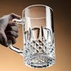 Vaso de Cerveza Engrosado con Asa Vaso para Beber de Vidrio de Alta Calidad Comercial 0.5L Vaso para Cerveza de Barril Vaso con Asa de Gran Capacidad para el Hogar