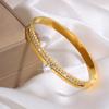 Pulsera de Acero de Titanio, Moda Transfronteriza Europea y Americana, Pulsera Personalizada de Corona con Diamantes Completos, Gama Alta, No se Desvanece, Pulsera Elegante