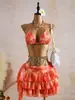 Nuevo Traje de Baño de Tres Piezas Estilo Europeo y Americano para Playa, Bikini Moderno y Sexy, Hermosa Falda de Pastel Plisada, Al Por Mayor en Stock