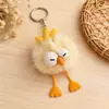 Nuevo Llavero de Bola de Pelo Lindo, Colgante de Pollito Lindo, Decoración para Llaves de Coche, Llavero para Bolsos para Mujeres, Venta Directa del Fabricante