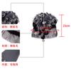 Gorro de Lana Grueso de Invierno Nuevo para Mujer Estilo Europeo y Americano, Gorro de Piel de Conejo Rex, Gorro de Punto con Cinturón Lateral y Flor
