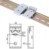 Huayi Mingtong Interruptor de Hebilla de Riel DIN35mm Hebilla de Sujeción Soporte de Montaje Aleación de Aluminio Base Negra y Blanca
