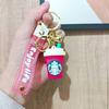 Llavero con forma de botella de Coca-Cola de imitación, bonito y creativo colgante para coche, para pareja, mochila escolar, joyería pequeña al por mayor