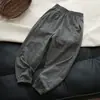 Pantalones Finos Frescos Clase A para Niños de Algodón Puro Largos de Algodón de Bambú Pantalones para Niños y Niñas Estilo Primavera y Verano para Niños Ropa Infantil