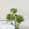 3 cabezas sueño rosa Austin decoración hogar hotel arreglo floral flor de simulación ramo de rosas flores artificiales falsas venta al por mayor