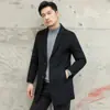Nuevo Abrigo para Hombre Abrigo Abrigo de Lana Abrigo de Lana Doble Cara Cuello de Traje Abrigo de Lana de Hombre de Longitud Media