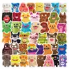 50 pegatinas de monstruos lindos FUGGLER, muñecos feo-lindos de dibujos animados impermeables, papelería de grafiti, pegatinas para vasos de agua