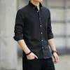 Otoño e Invierno Nuevo Estilo Camisa Gruesa Cálida de Terciopelo para Hombre de Manga Larga Estilo Coreano Poliéster Camisa Top Chaqueta de Moda