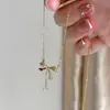 Collar con Borla y Lazo para Mujer, Diseño de Lujo Ligero, Exquisito y de Moda, Cadena para Clavícula con Colgante Versátil de Circonita con Diamantes