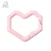 Hebilla de Resorte de Corazón de Píxel de Aleación Anillo Abierto Llavero con Forma Especial Hebilla para Joyería DIY Accesorios de Ferretería para Ropa y Equipaje