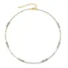 Collar de Perlas de Agua Dulce Aventurina Verde Circonita Cúbica Verde Acero Chapado en Oro Real En Stock Venta al por Mayor Fuente Transfronteriza Fábrica Original