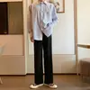 Pantalones Micro-Flare Estilo Americano para Hombre, Nuevo Estilo de Moda Primavera/Otoño, Holgados, Caída Elegante, Corte Limpio, Adelgazantes, Pantalones Largos Casuales