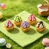 Mini Tarte de Sorvete Simulada Acessórios de Resina Brinquedo de Comida em Miniatura Decorações Pingentes de Chaveiro DIY Materiais para Acessórios de Cabelo