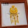 Loja de Ouro Mesmo Estilo Ouro Areia Fechadura Flor de Lírio Tassel Pingente de Bolsa Colar Flores Desabrochando Corrente de Suéter de Casamento Novo Estilo Chinês