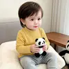 Camiseta básica de rayas para niños con cuello medio alto, estilo primavera y otoño, ropa para niños, camiseta de manga larga para niños y niñas, prenda interior para bebé