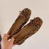 Zapatos de Salón de Gamuza Retro con Lazo, Boca Baja, para Mujer, Novedad Otoño 2026, Suela Plana, Zapatos de Noche, Mary Janes, Zapatos Planos de Ballet